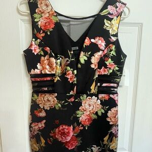 Floral Black Dress